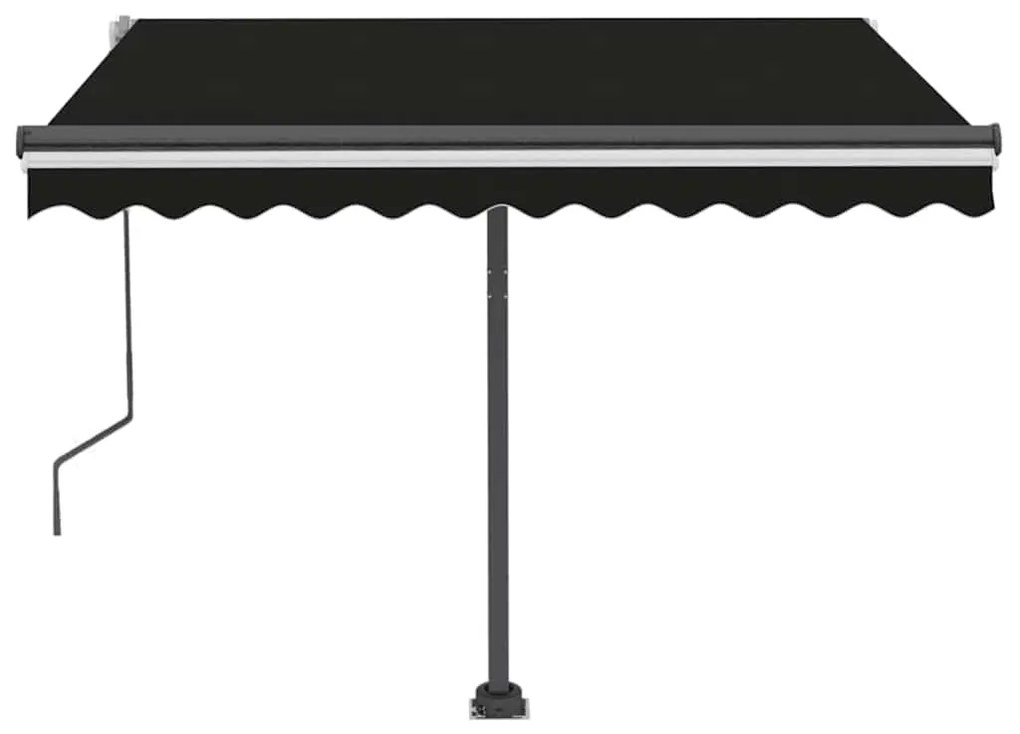 Toldo retrátil manual com LED 350x250 cm antracite