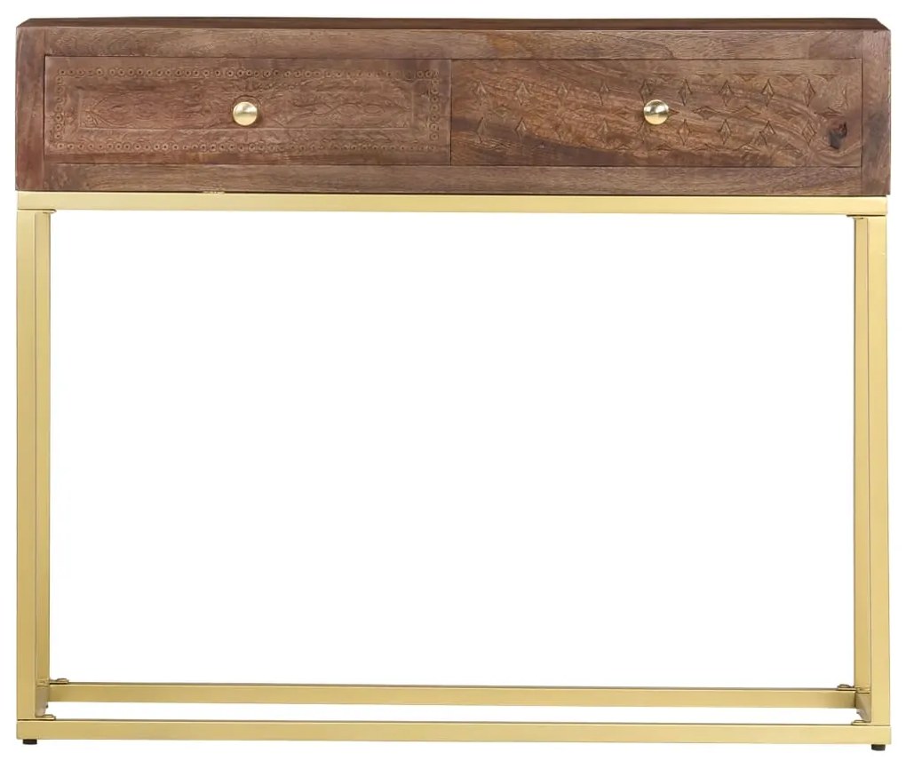 Mesa consola 90x30x75 cm madeira de mangueira maciça