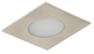 Conjunto de 3 focos embutidos quadrados em aço com LED IP65 - Simply Moderno