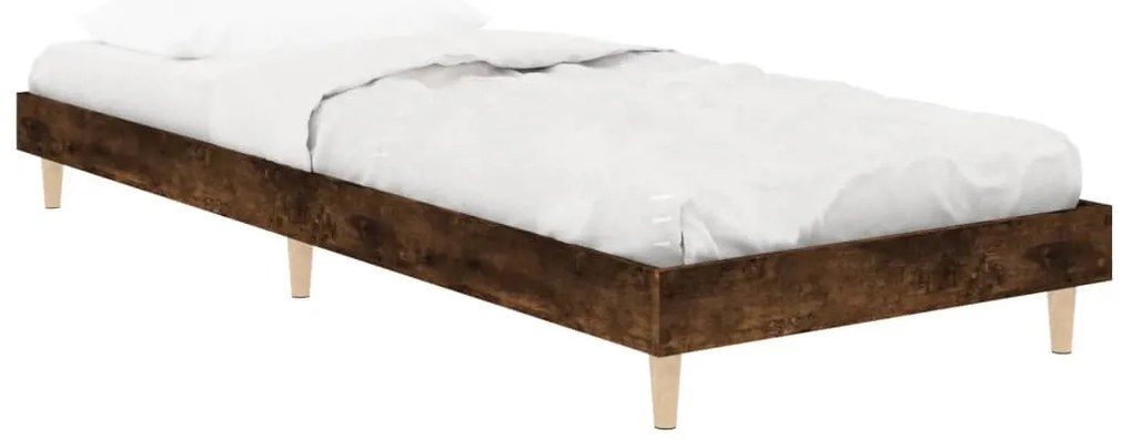Estrutura cama s/ colchão derivados de madeira carvalho fumado