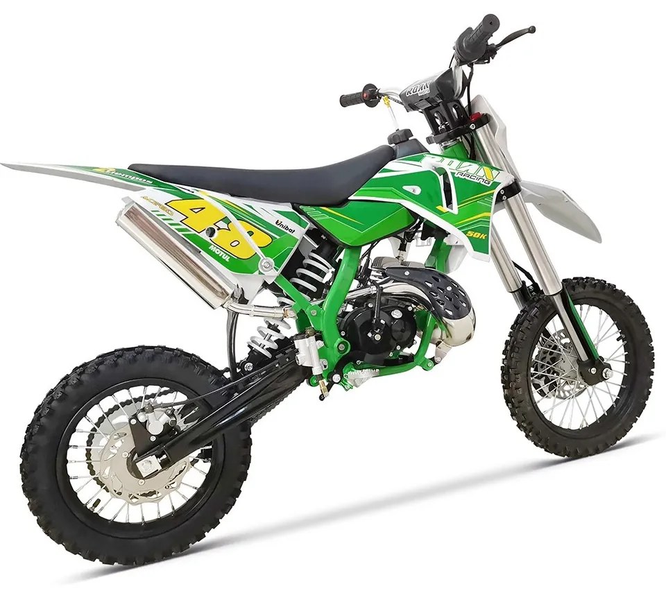 MINI MOTO Crianças MINICROSS gasolina 50cc 9cv Roan 50K 14/12" arranque a pedal Verde