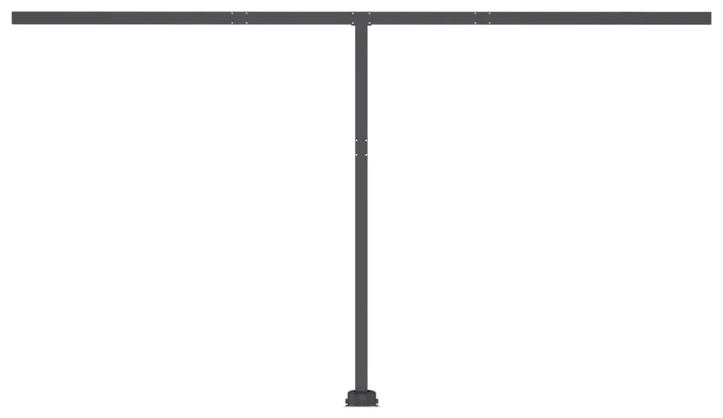 Toldo retrátil manual com LED 400x300 cm antracite