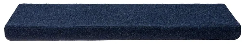 Tapetes de escada autoadesivos 30 pcs 65x21x4 cm azul-marinho