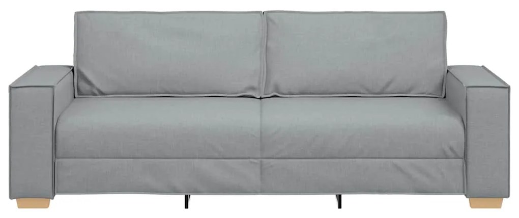 Sofá de 3 lugares cinza claro 180 cm Tecido