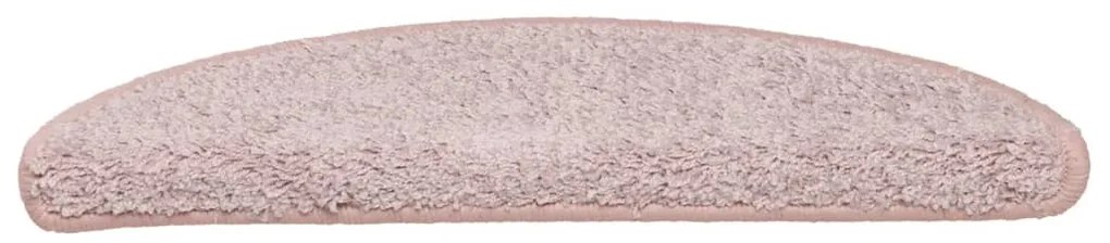 Tapete/carpete para degraus 15 pcs 56x17x3 cm rosa claro
