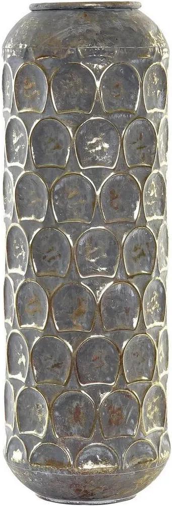 Vaso DKD Home Decor Cinzento Metal Oriental (19 x 19 x 47 cm)
