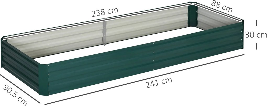 Caixa de Plantio de Aço Galvanizado Horta para Cultivar Plantas Flores
