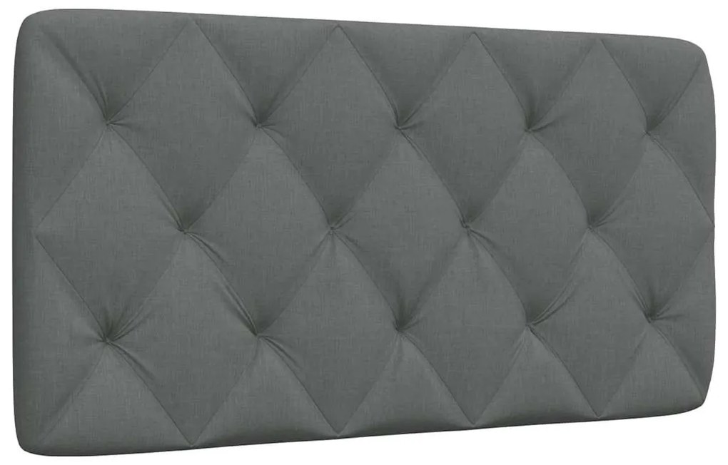 vidaXL Almofadão de cabeceira 100 cm tecido cinzento-escuro