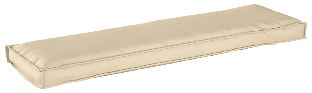 vidaXL Almofada de palete para banco Bege 140 x 40 x 8 cm