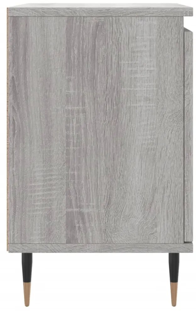 Mesa de cabeceira 40x30x50 cm derivados de madeira cinza sonoma