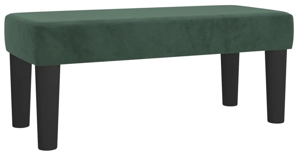 Cama boxspring com colchão 120x190 cm veludo verde-escuro