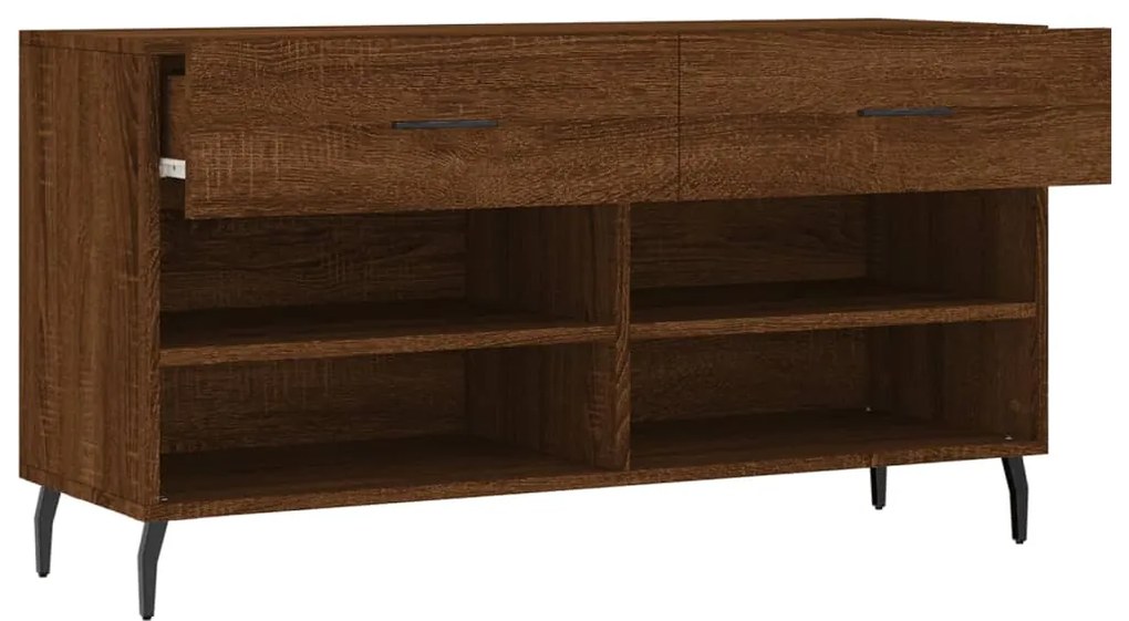 Banco sapateira 102x35x55 cm deriv. madeira carvalho castanho