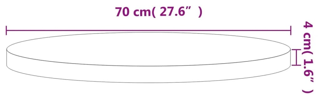 Tampo de mesa redondo Ø70x4 cm madeira de faia maciça