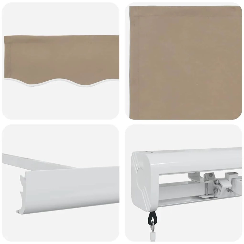 Toldo Retrátil Manual Bege 350x250 cm
