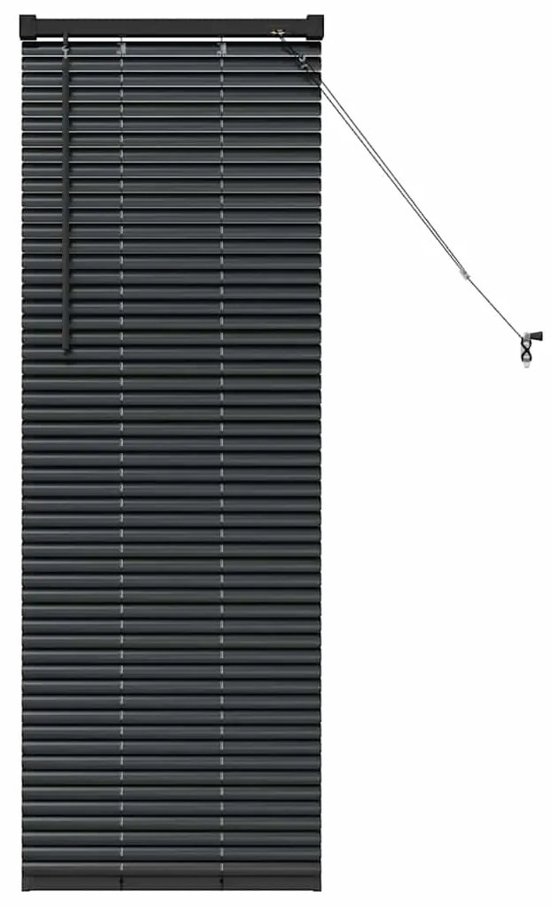Persiana de Janela com cortinas Outros Manual Preto 80 x 130 cm Alumín