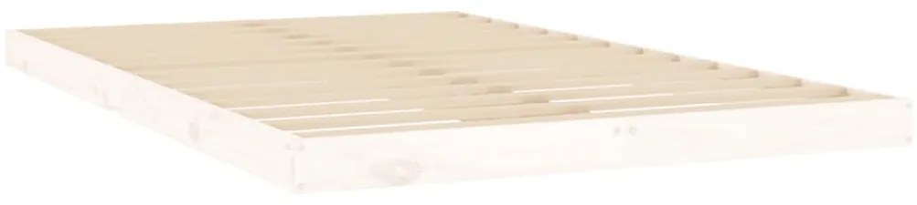 Estrutura de cama 120x200 cm madeira de pinho maciça branco2