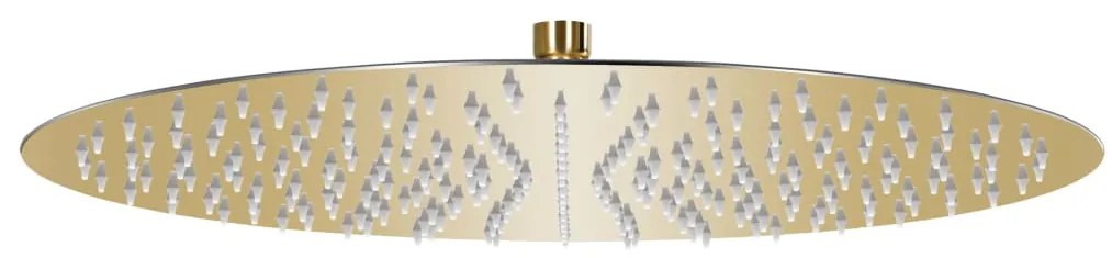 147706 vidaXL Cabeça de chuveiro redonda 40 cm aço inoxidável dourado