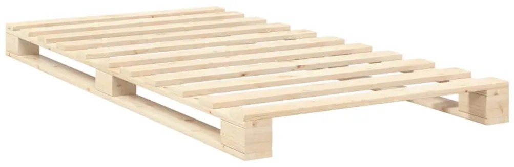 Estrutura de cama com cabeceira 100x200cm pinho maciço