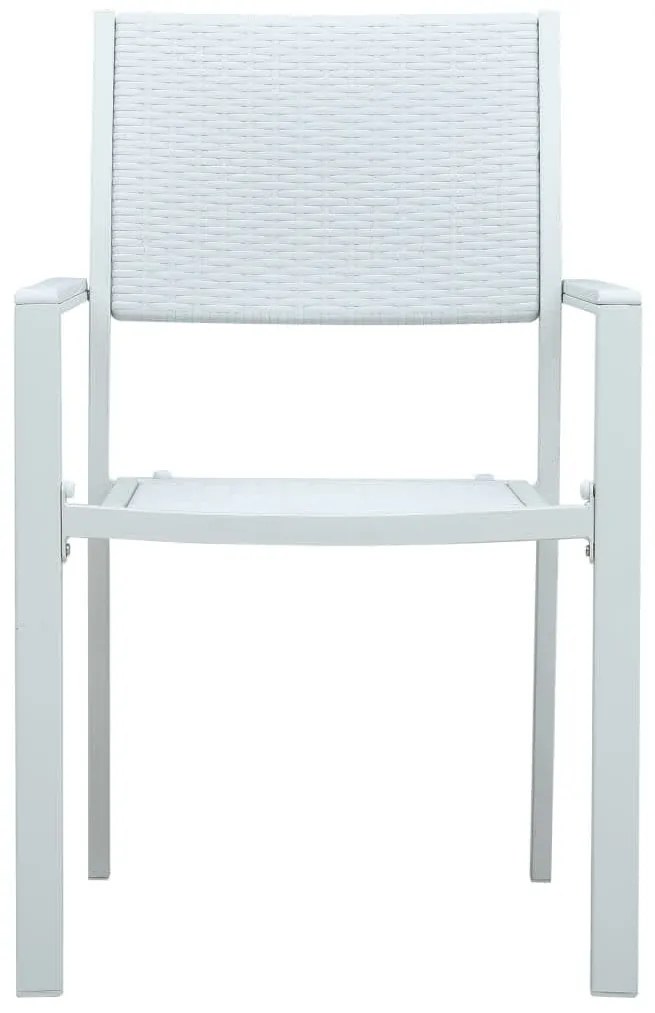 5 pcs conjunto de jantar para jardim branco