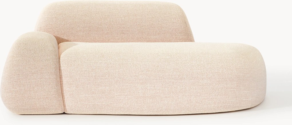 Chaise longue em bouclé Wolke (2 lugares)