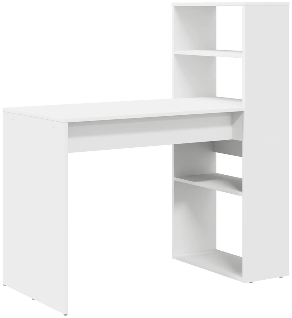 Mesa com Armazenamento Branca 113x54x120 cm Madeira Derivada
