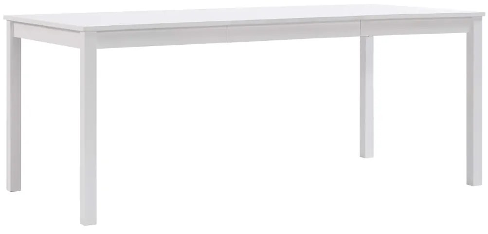 vidaXL Mesa de jantar 180x90x73 cm madeira de pinho branco