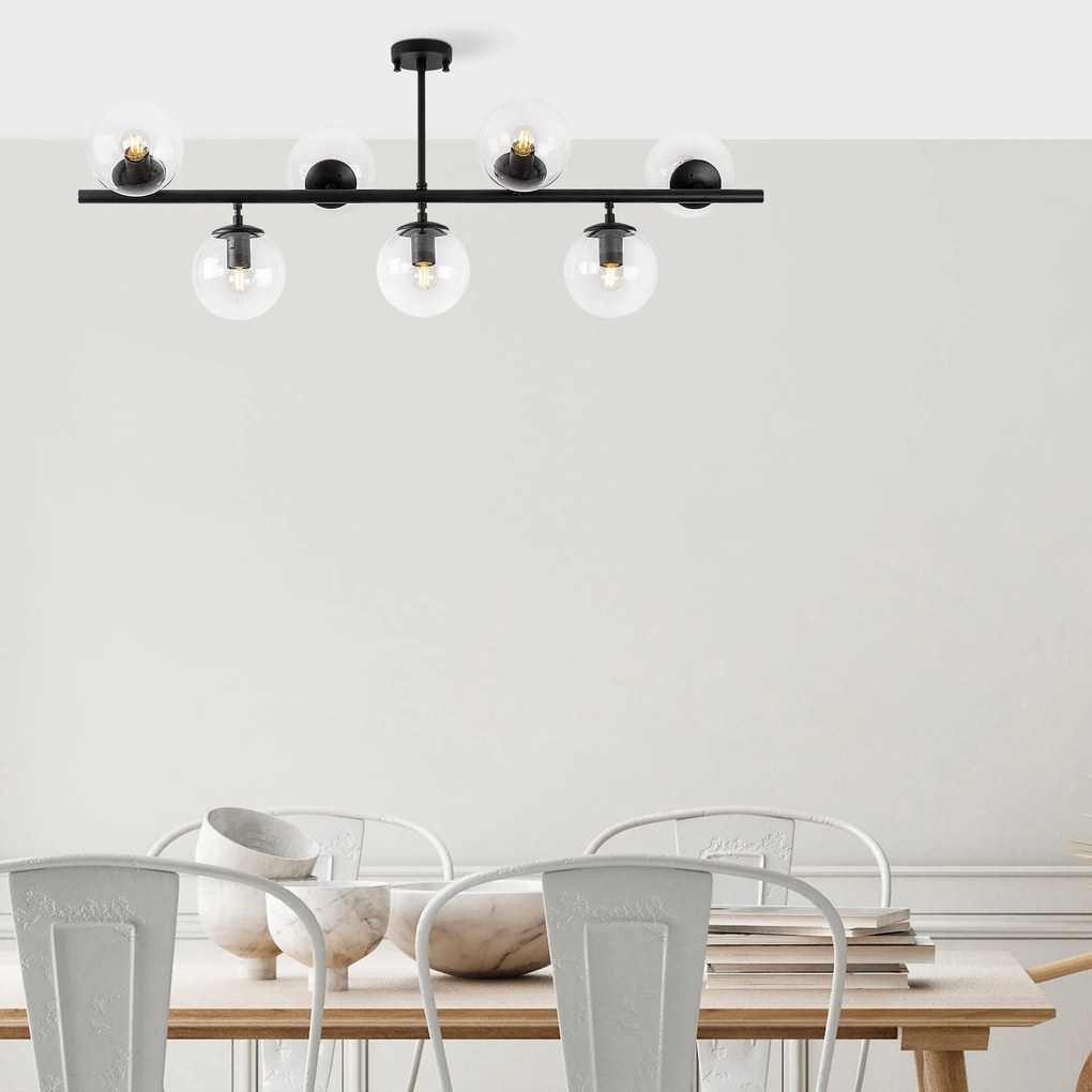 Candeeiro de Teto Fazli – Preto – 113 x 40 x 46 cm