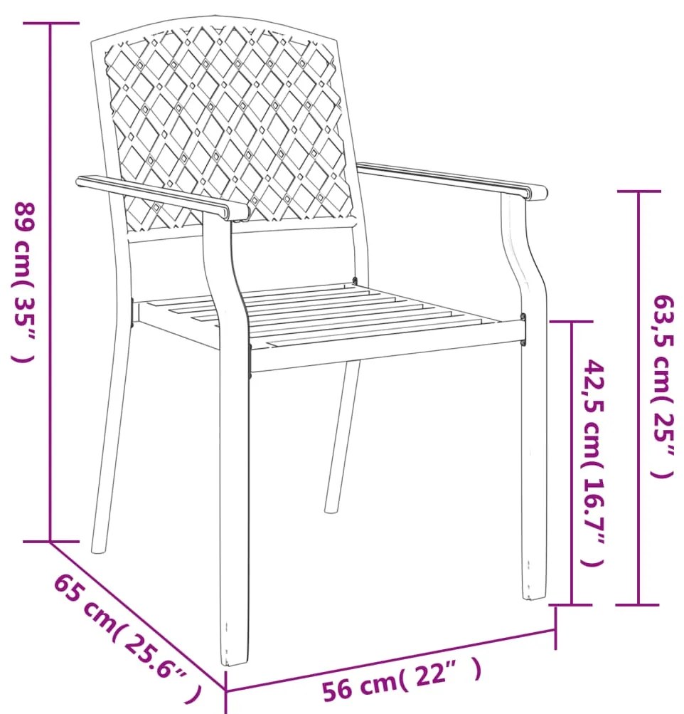 5 pcs conjunto de jantar para jardim aço antracite