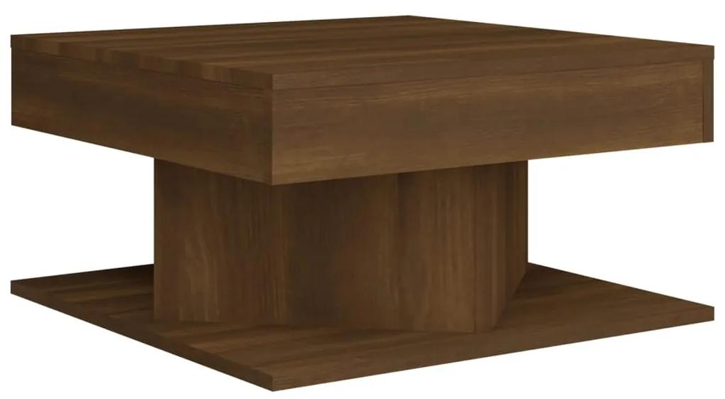 Mesa centro 57x57x30 cm derivados de madeira carvalho castanho