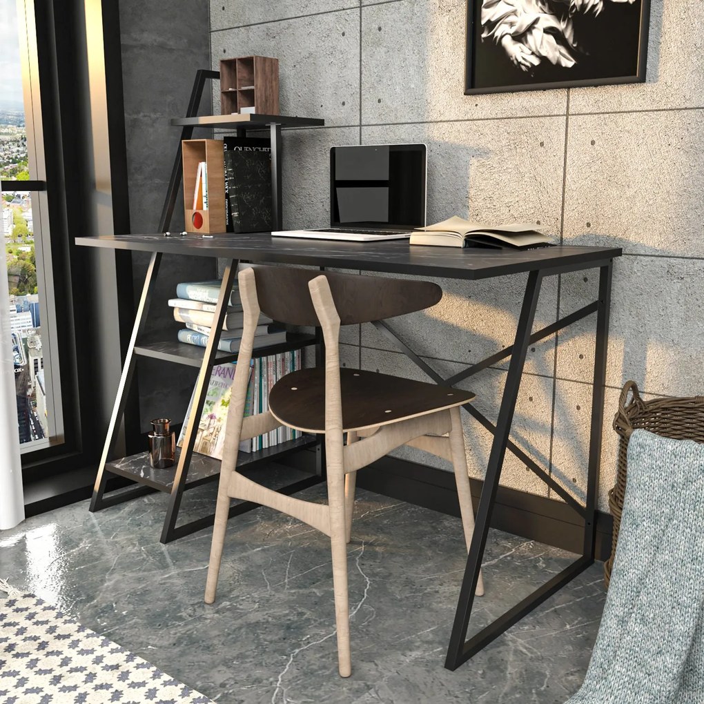 Secretária de Estudo Admira – Preto – 120x60x120 cm