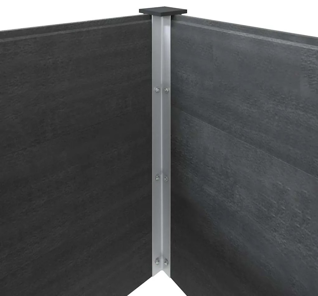 Canteiro elevado de jardim 300x100x91 cm WPC cinzento