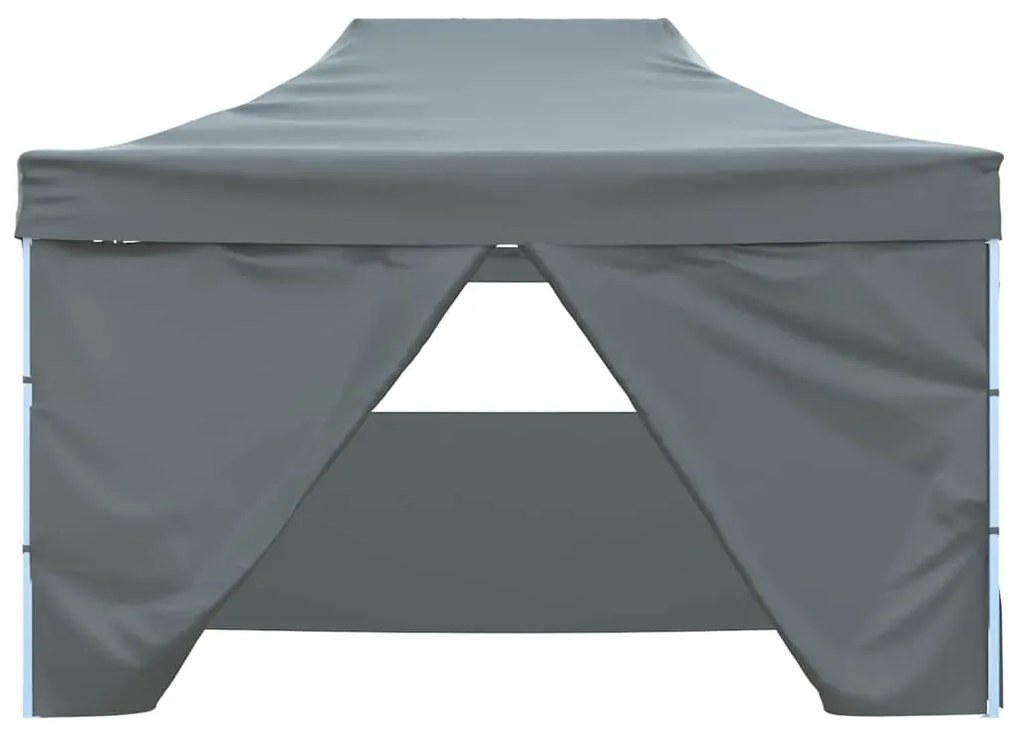 Tenda dobrável profissional festas 4 paredes 3x4m aço antracite