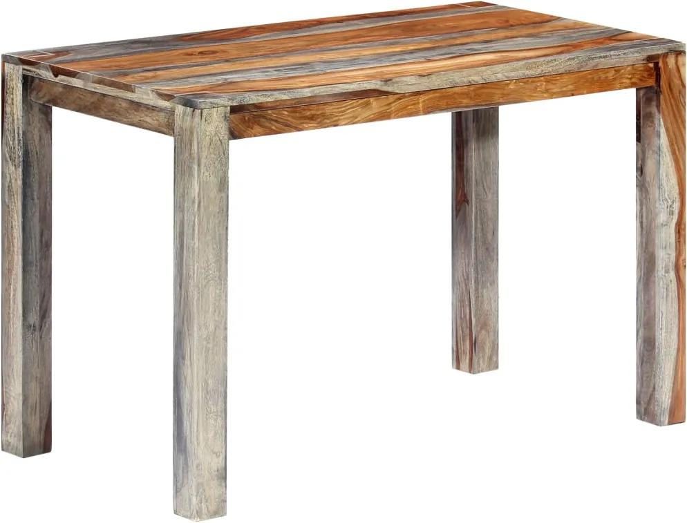 Mesa de jantar 118x60x76 cm madeira de sheesham maciça cinzento
