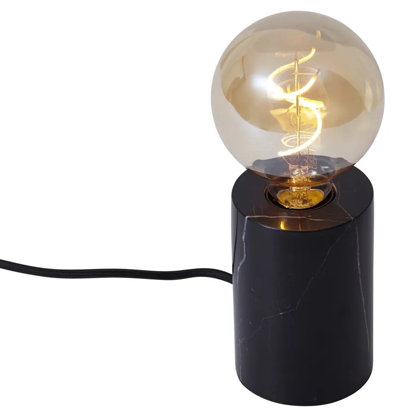 Candeeiro de Mesa Moderno Mármore Preto - Marissa