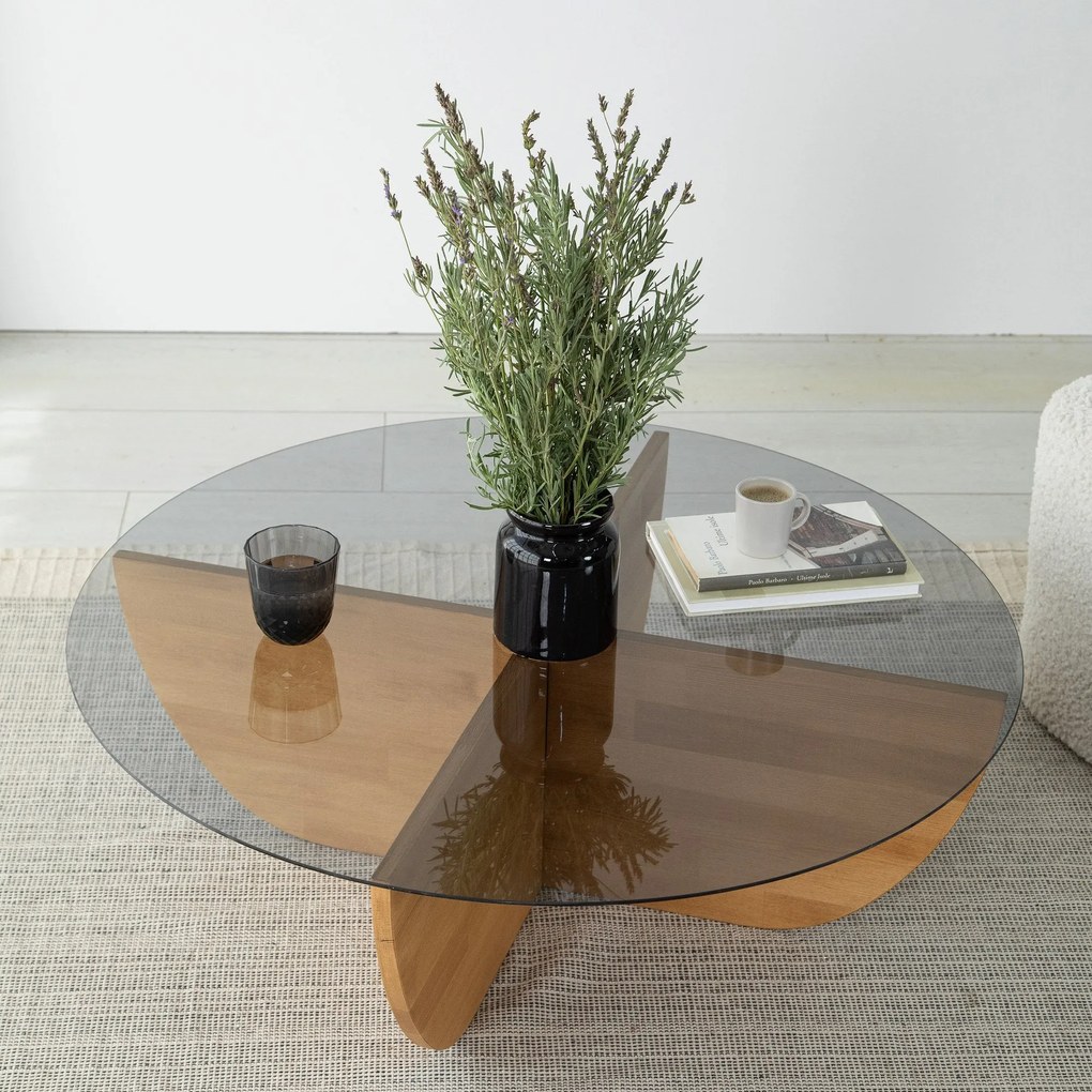 Mesa de Centro Lily – Carvalho – 90x30x90 cm