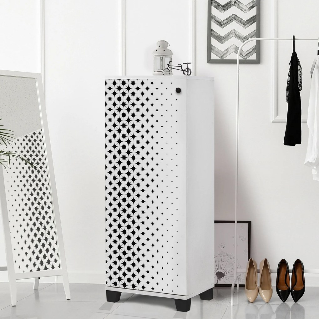 Sapateira Filinta – Branco/Preto – 50 cm x 127 cm x 38 cm