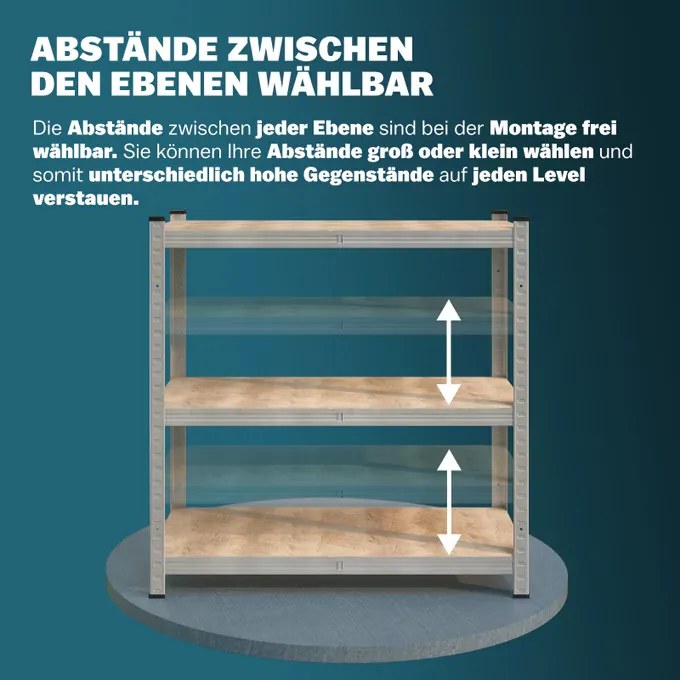 Estante para pneus galvanizada 180 x 120 x 40 cm Prateado