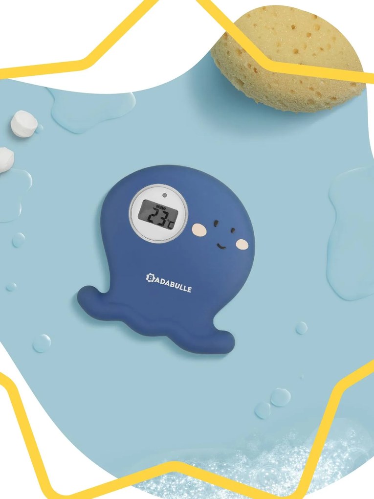 Termómetro de banho e de ambiente BADABULLE Polvo azul medio liso