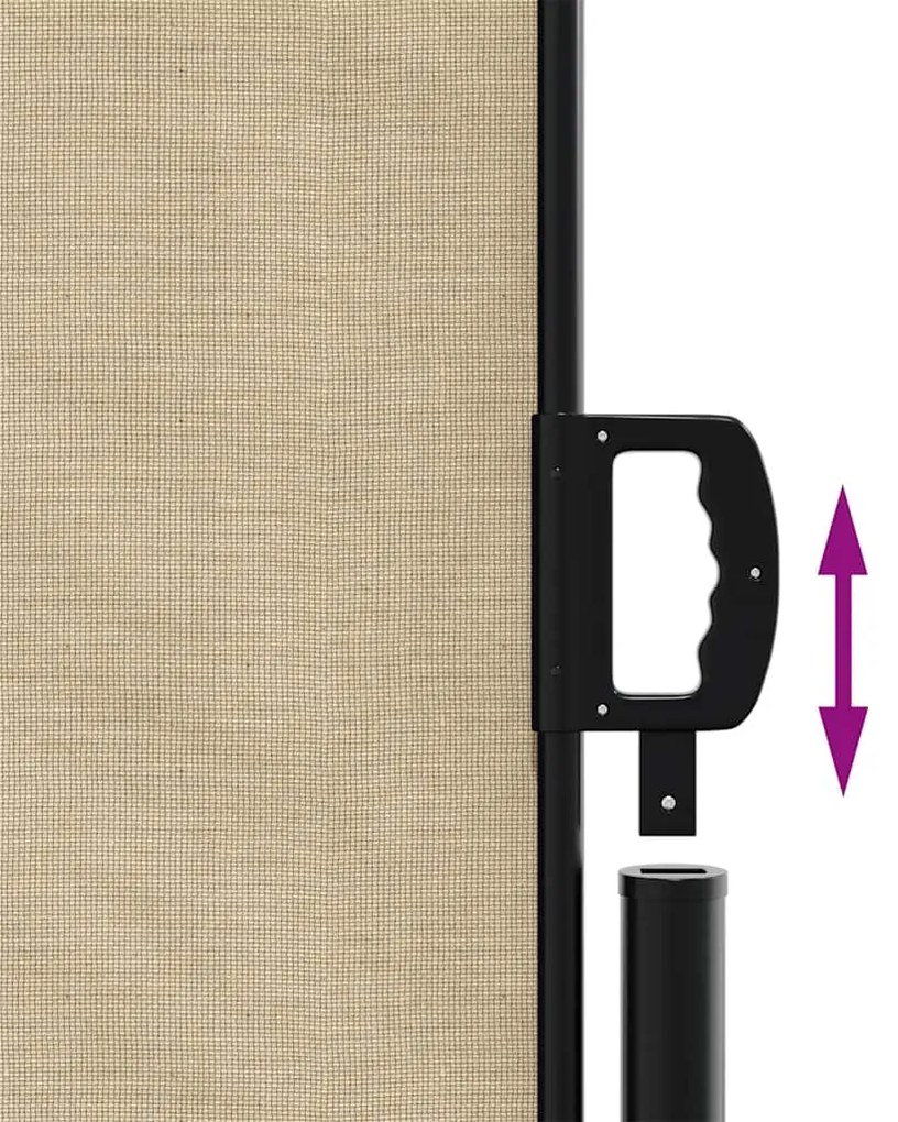 Toldo lateral retrátil 180x500 cm bege