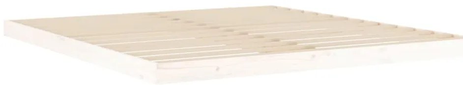 Estrutura cama super king size 180x200 cm pinho maciço branco