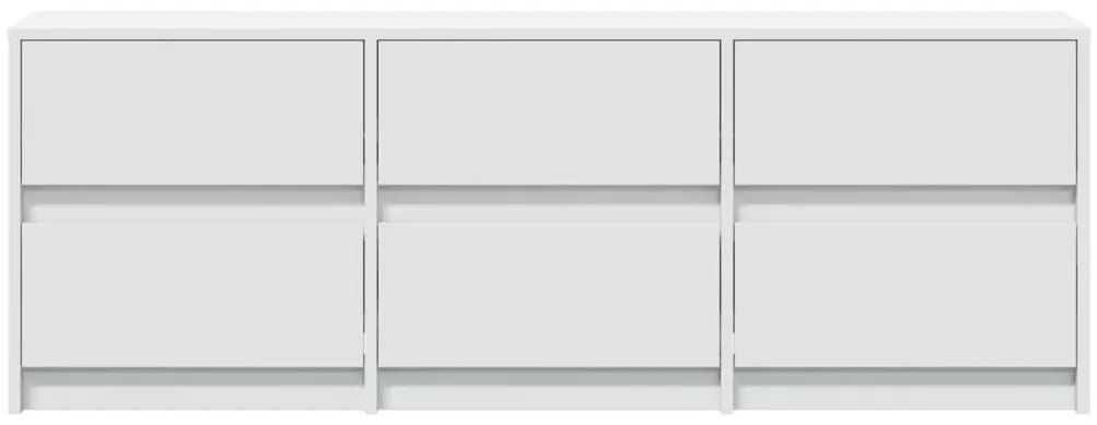 Móvel de TV 140x34x50 cm derivados de madeira branco