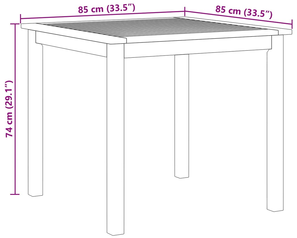 Conjunto de Jantar para Jardim vidaXL de 3 Peças Preto Rattan Acácia