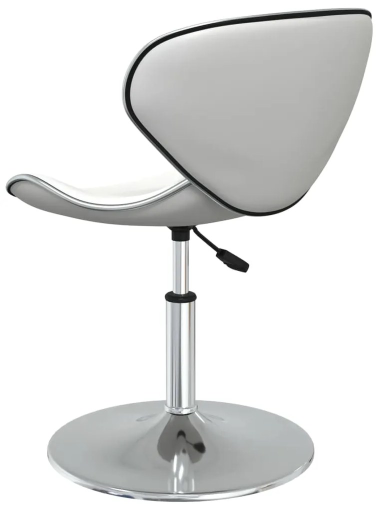 Cadeiras de jantar 6 pcs couro artificial branco