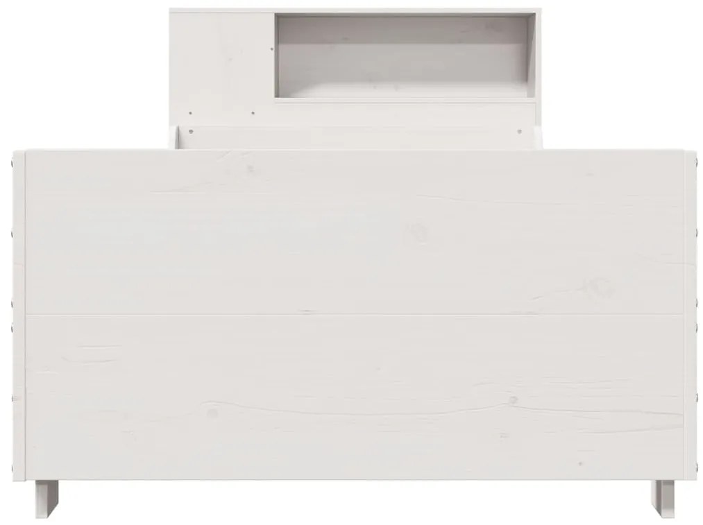 Cama sem colchão 100x200 cm madeira de pinho maciça branco