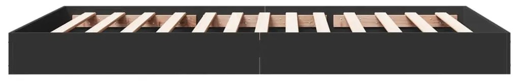 Estrutura de cama 90x190 cm derivados de madeira preto