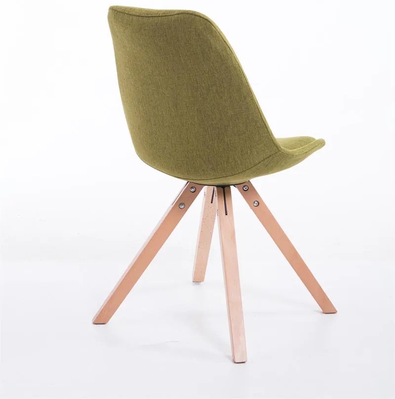Cadeira cozinha e jantar Toulouse em tecido Square 48 x 84 x 56 cm Verde