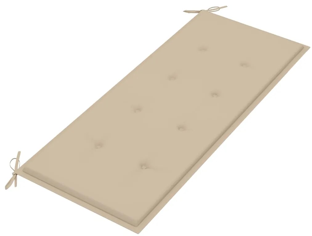 Banco de jardim dobrável com almofadão 118 cm bambu