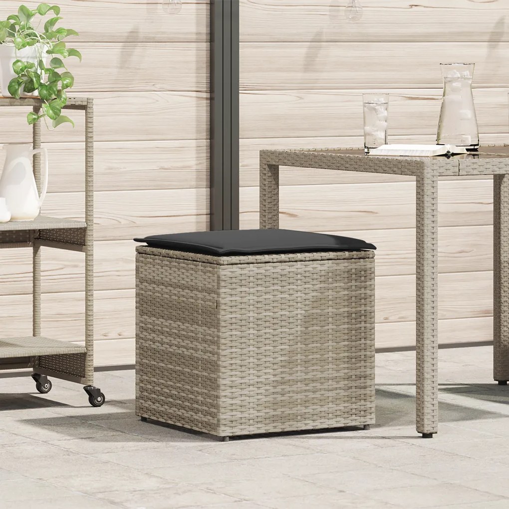 vidaXL Caixa de Armazenamento Exterior Cinzento-claro e Cinzento-escuro