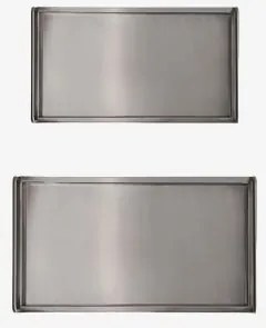 Conjunto De 2 Tabuleiros Para Servir Em Aço Inoxidável Wimeli Aço Inoxidável - Sklum