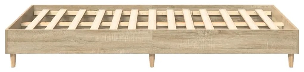Estrutura de cama sem colchão 120x190 cm carvalho sonoma